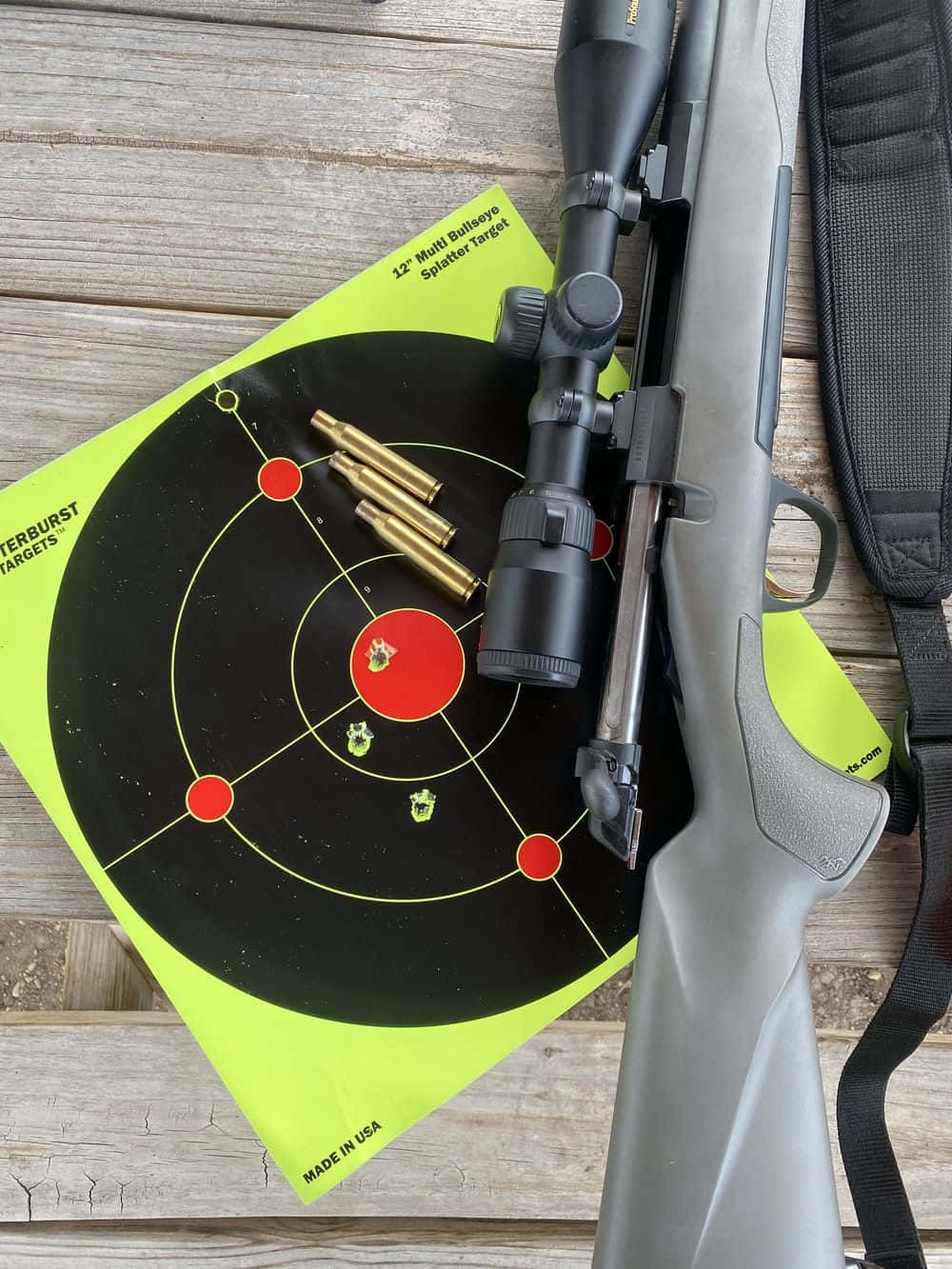 A sharpshooter taking aim during target practice