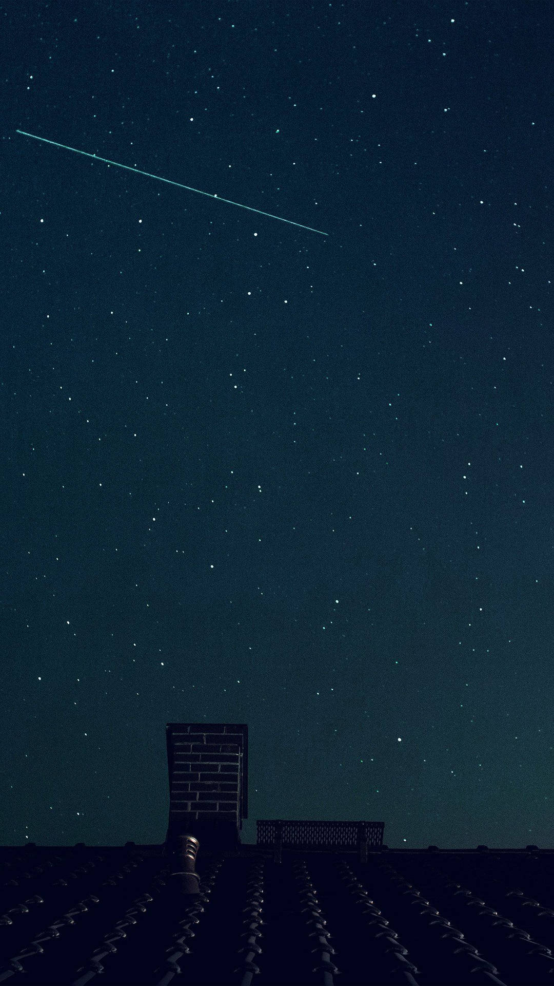 Skydende stjerne blå himmel baggrund Wallpaper
