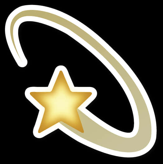 Shooting Star Emoji Glow PNG