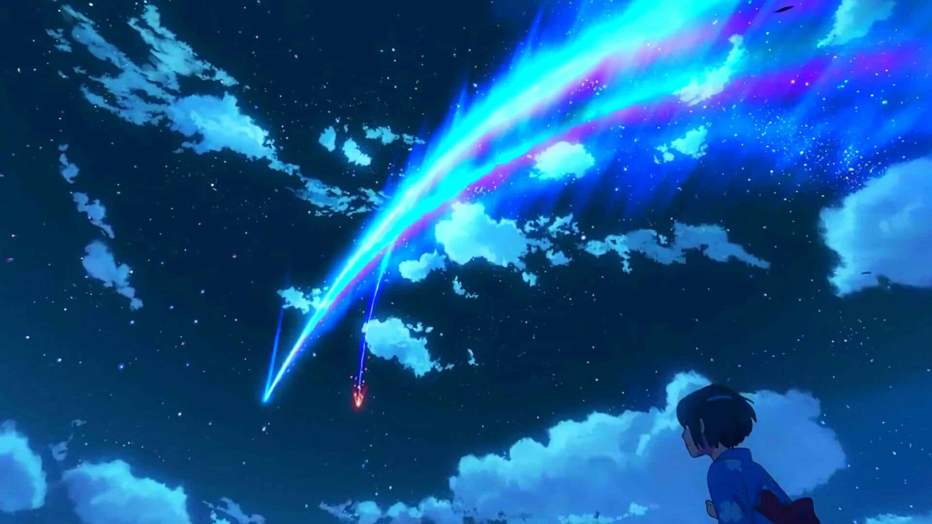 Shooting Star From Your Name Night Anime Background