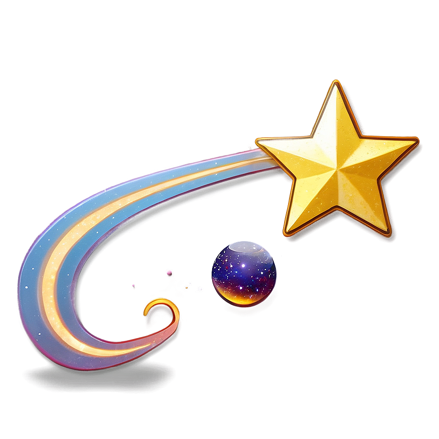 Download Shooting Star In Space Png Hat3 | Wallpapers.com