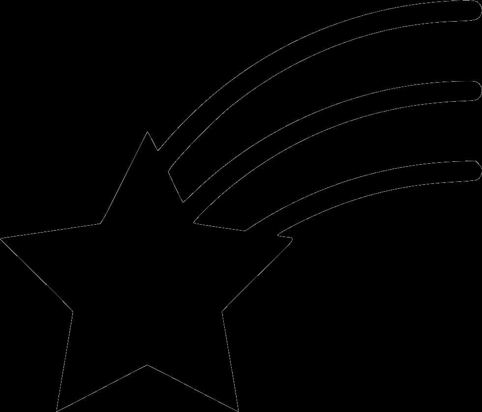 Shooting Star Outline PNG