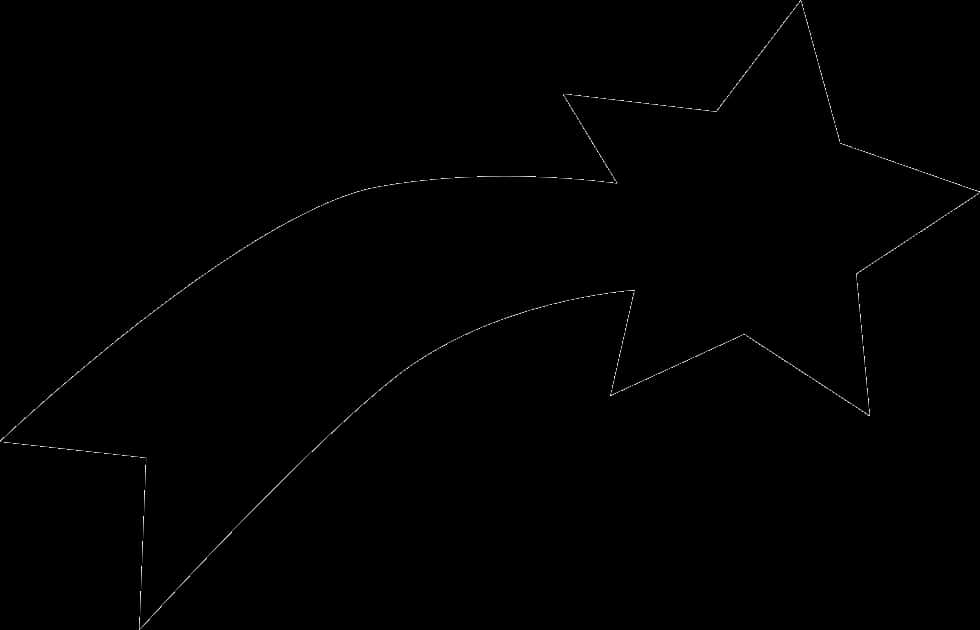 Shooting_ Star_ Outline_ Vector PNG