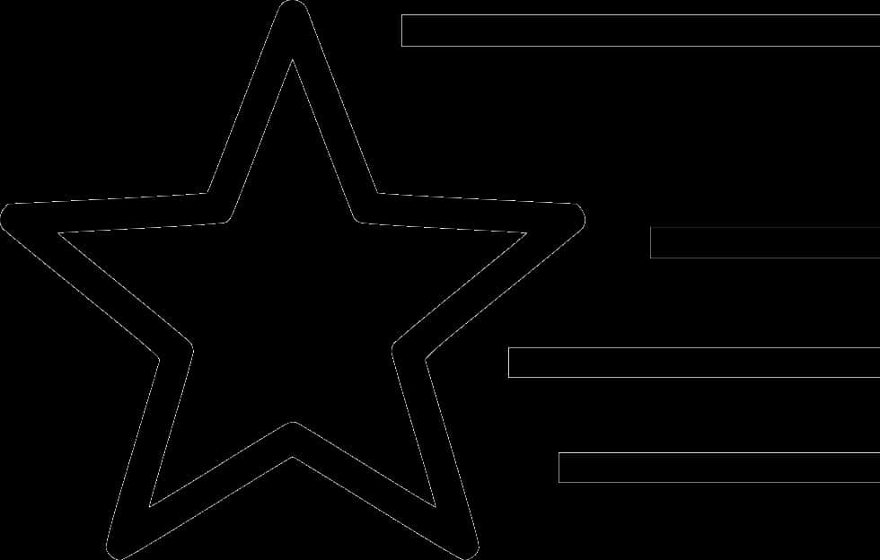 Shooting Star Outline PNG