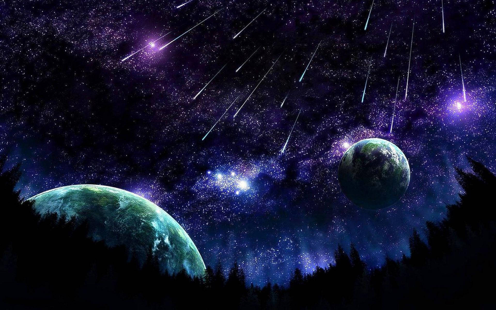 Shooting Star Space Background Wallpaper