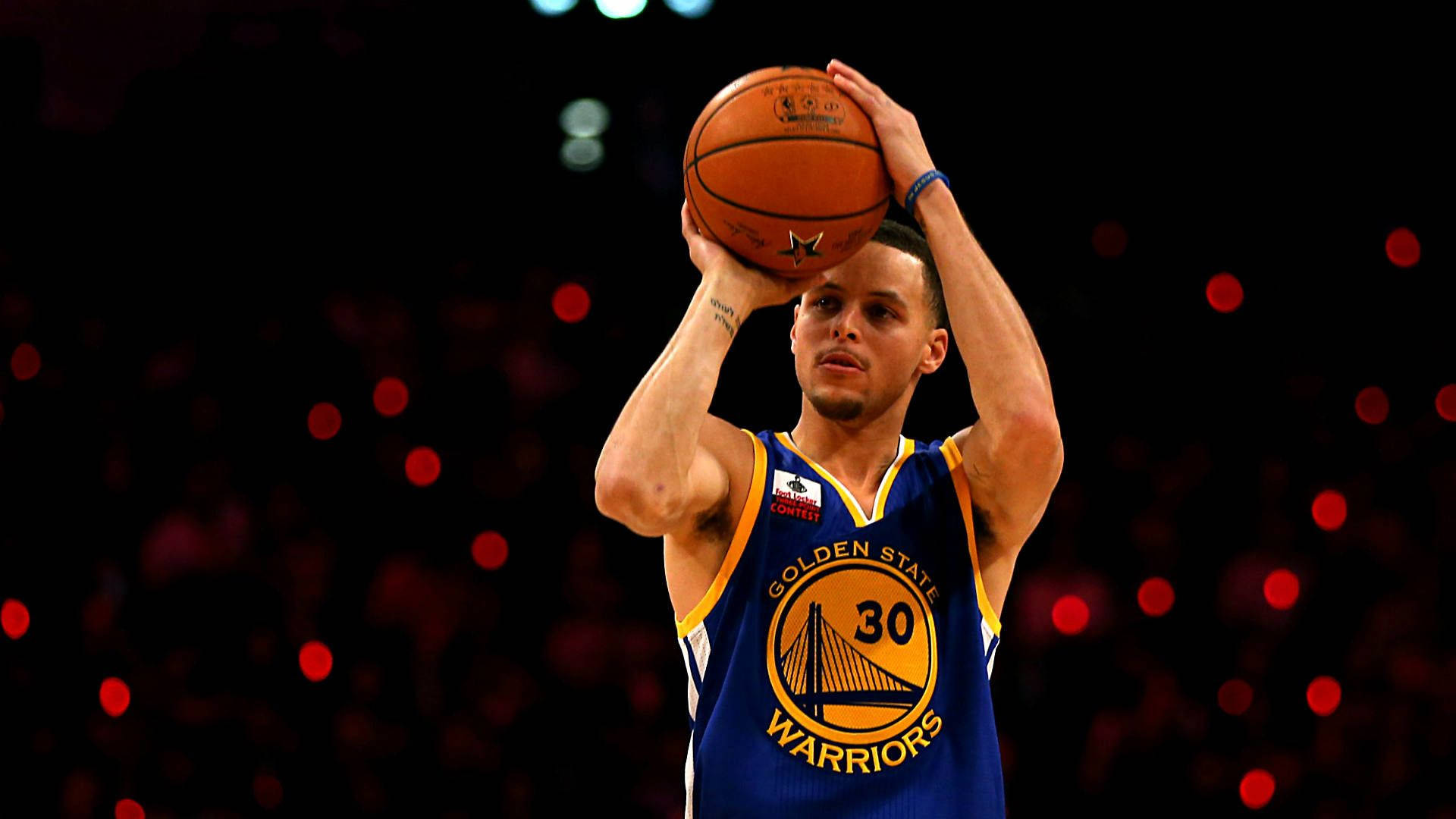 Shooting Stephen Curry In Dark Background