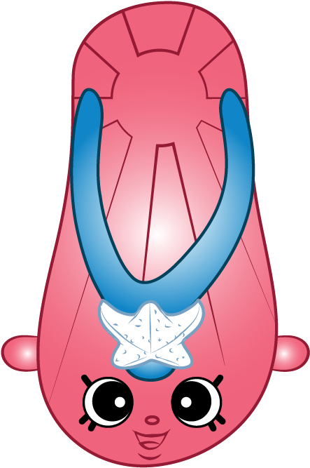 Shopkins Flip Flops Cute Character PNG