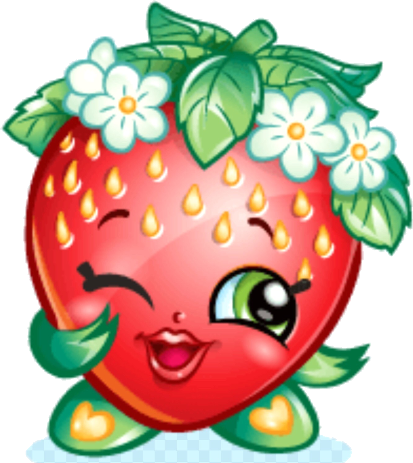 Shopkins Strawberry Kiss Character PNG