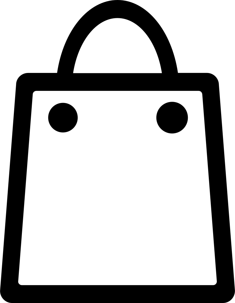 Shopping Bag Icon Simple Outline PNG