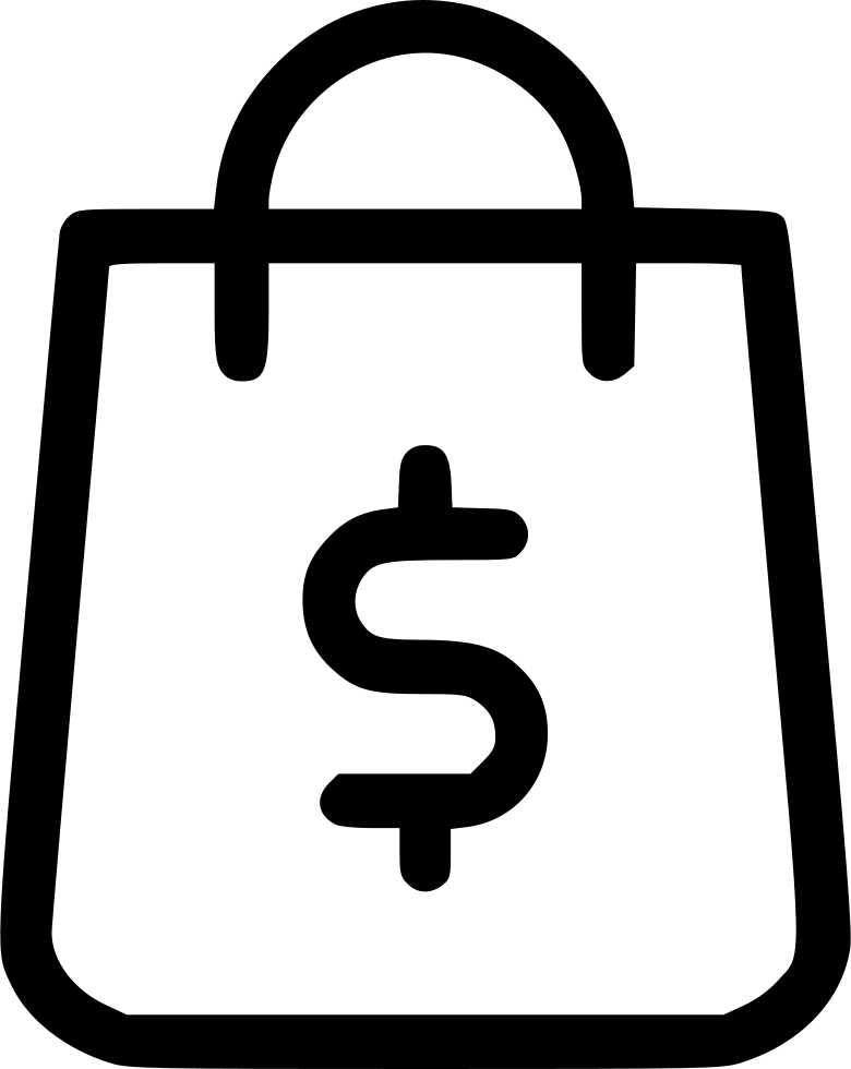 Shopping Bag With Dollar Sign Icon PNG