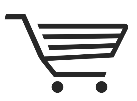Shopping Cart Icon Black Background PNG