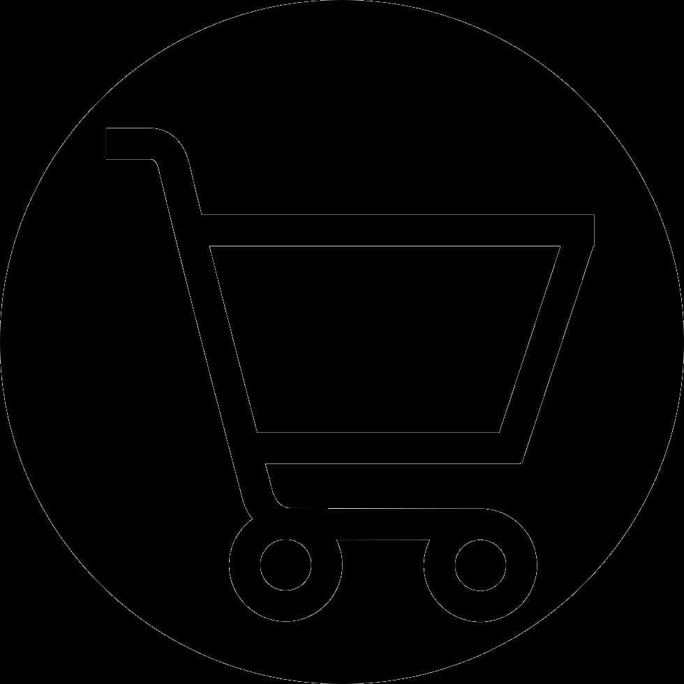 Shopping Cart Icon Black Circle PNG