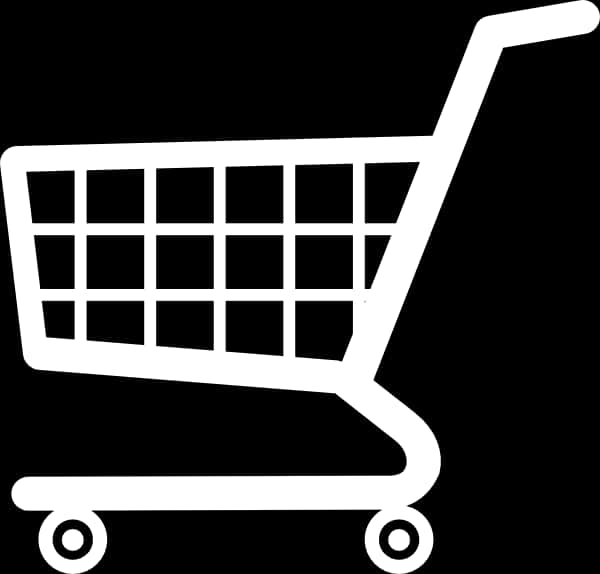 Shopping Cart Icon Blackand White PNG