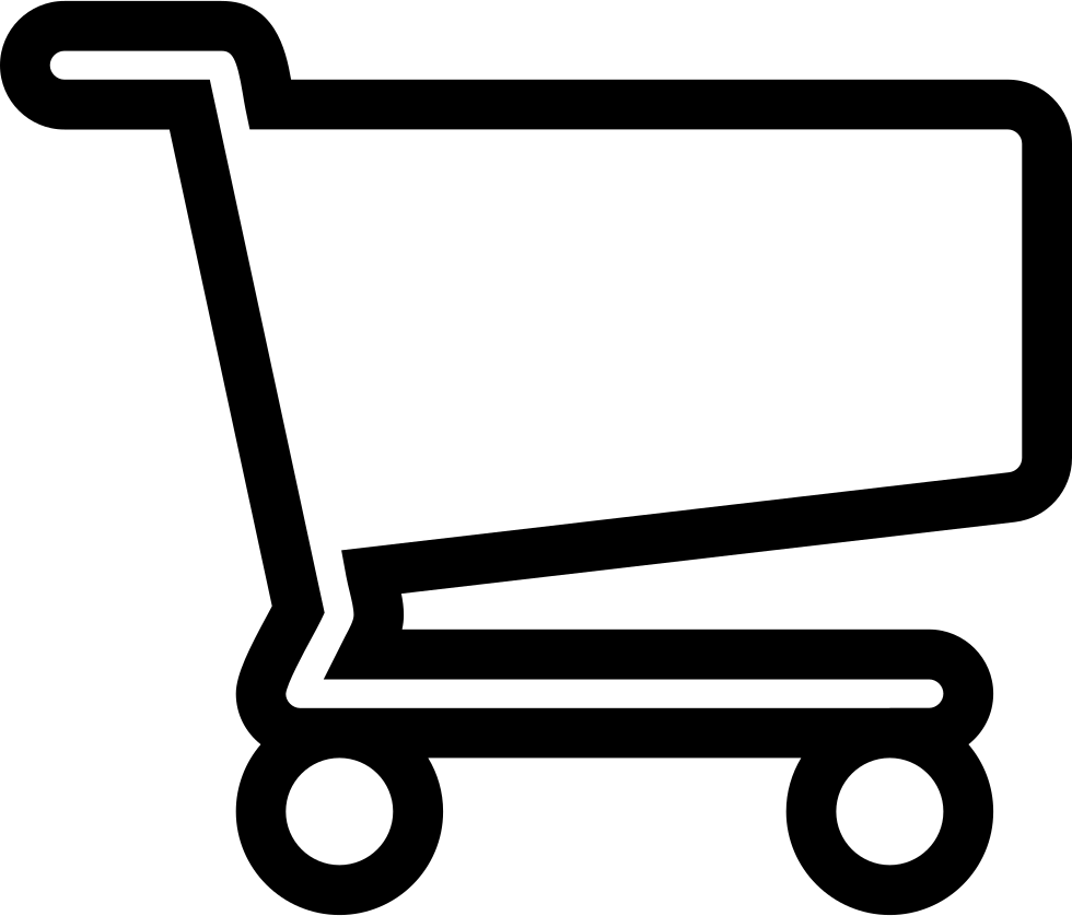 Shopping Cart Icon Blackand White PNG