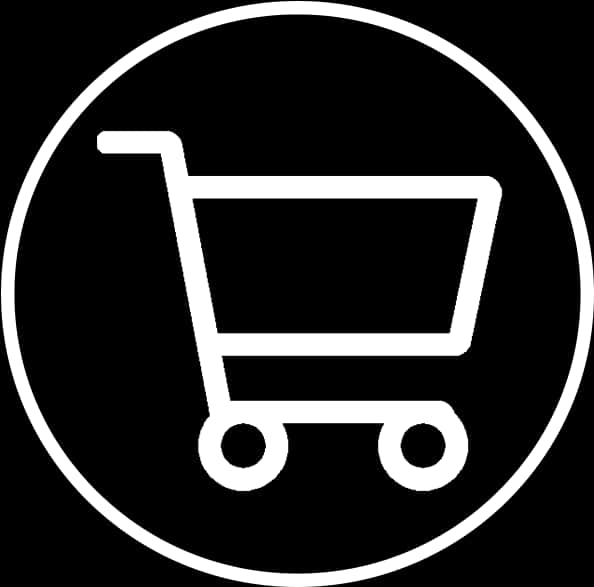 Shopping Cart Icon Blackand White PNG