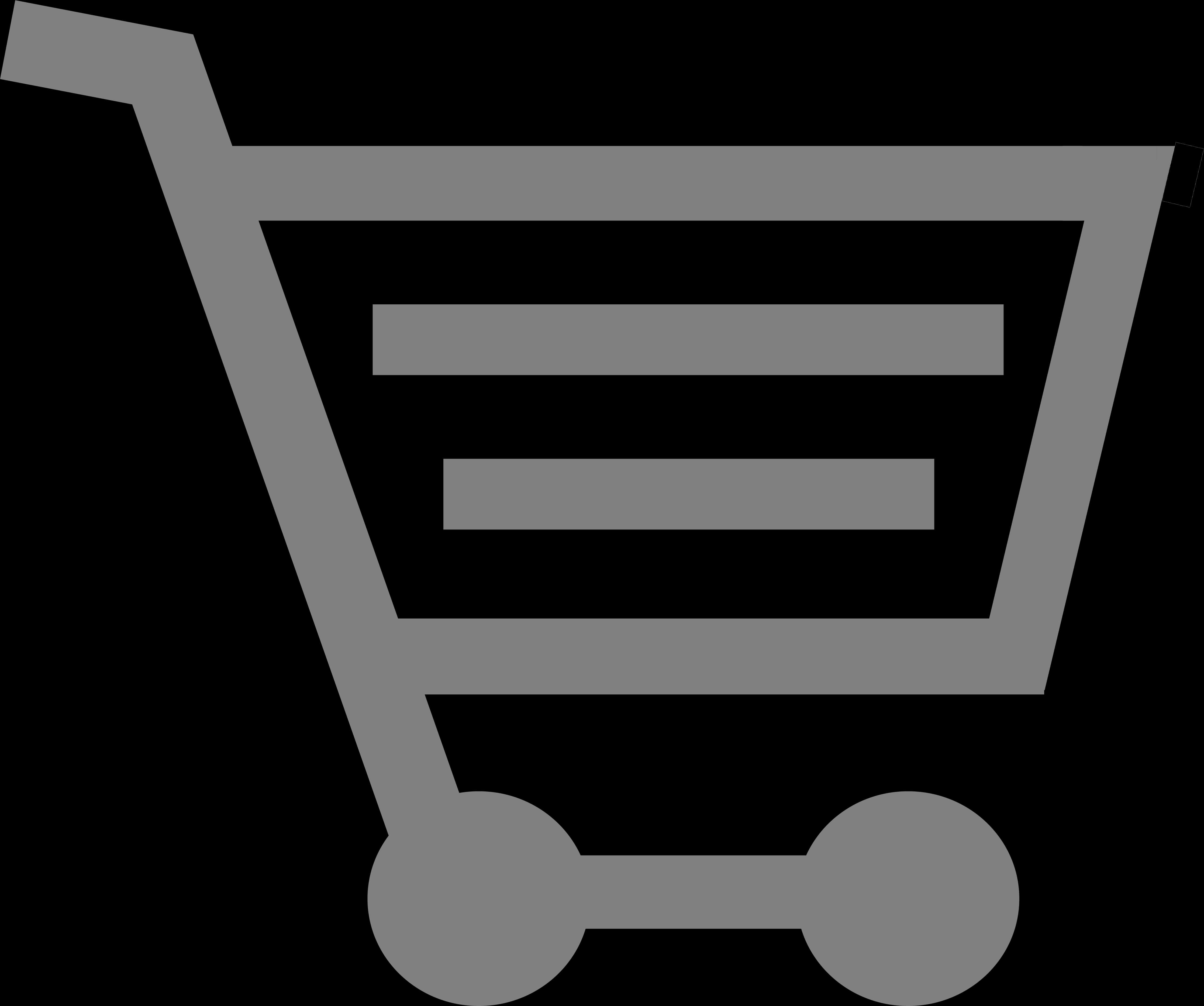 Shopping Cart Icon Silhouette PNG