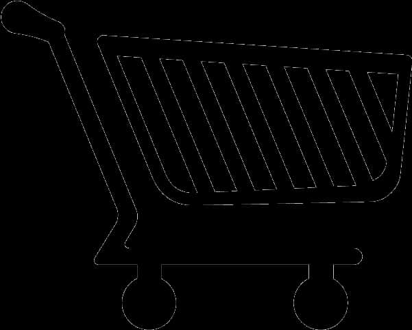 Shopping Cart Outline Graphic PNG