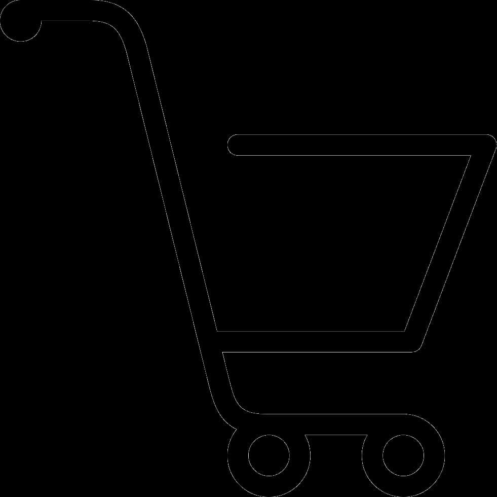 Shopping Cart Outline Graphic PNG
