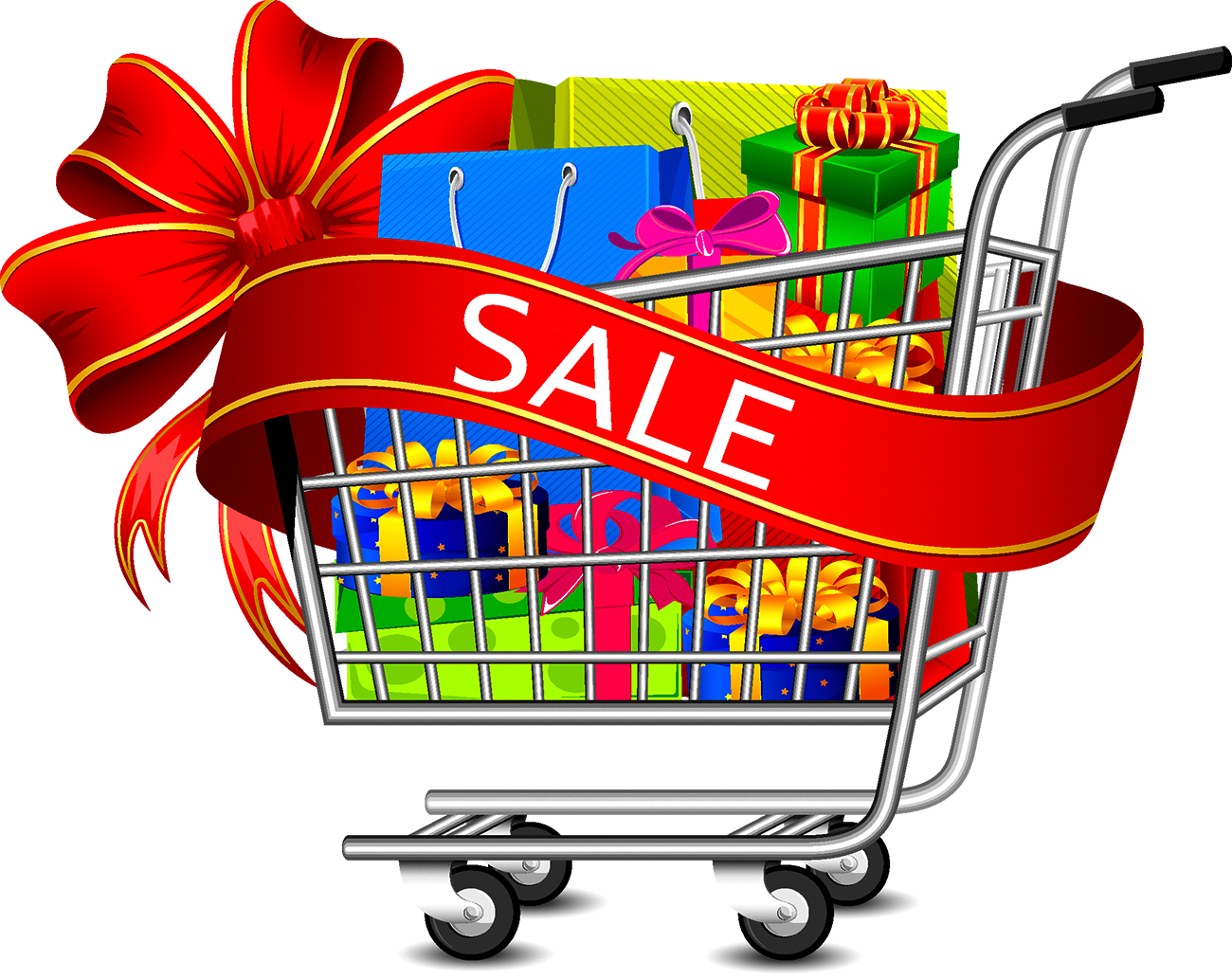 Shopping Cart Sale Event PNG