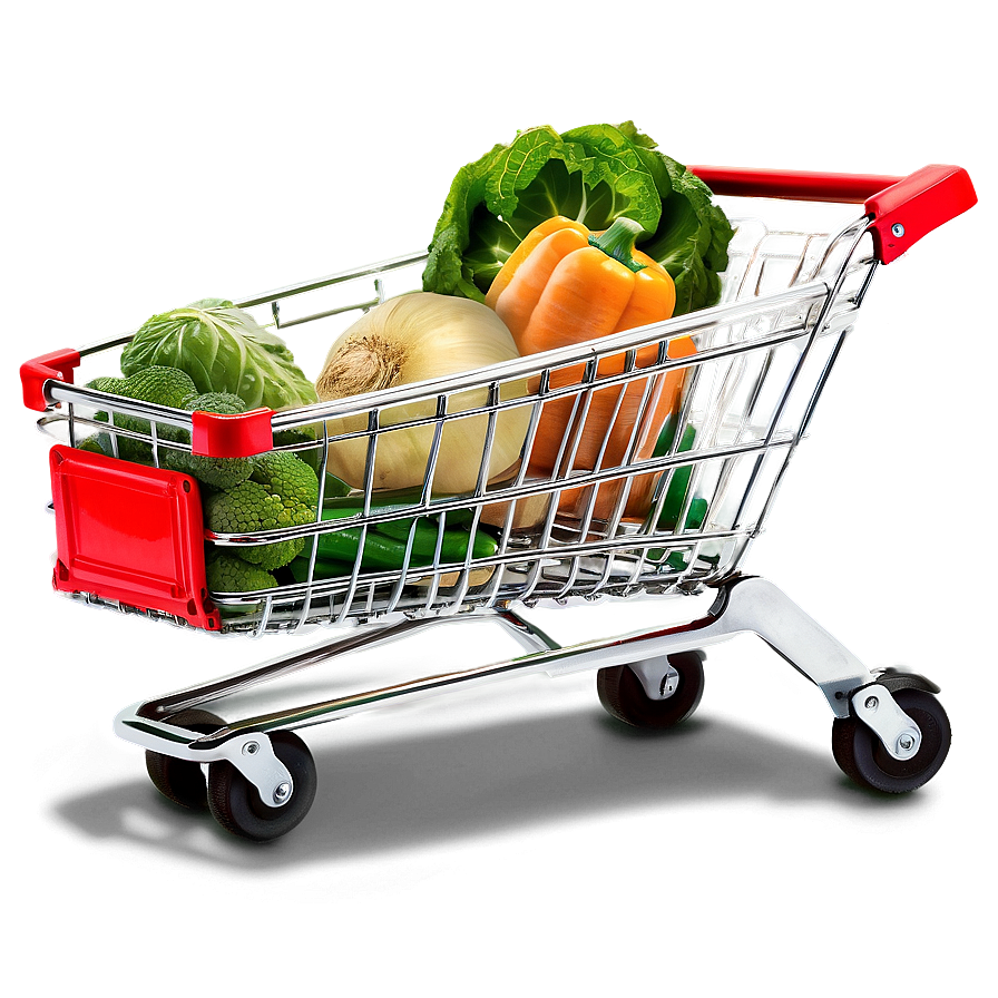 Shopping Cart With Vegetables Png 4 PNG