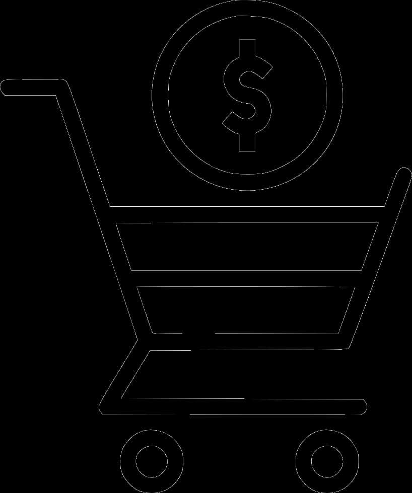 Shopping Cartwith Dollar Sign PNG