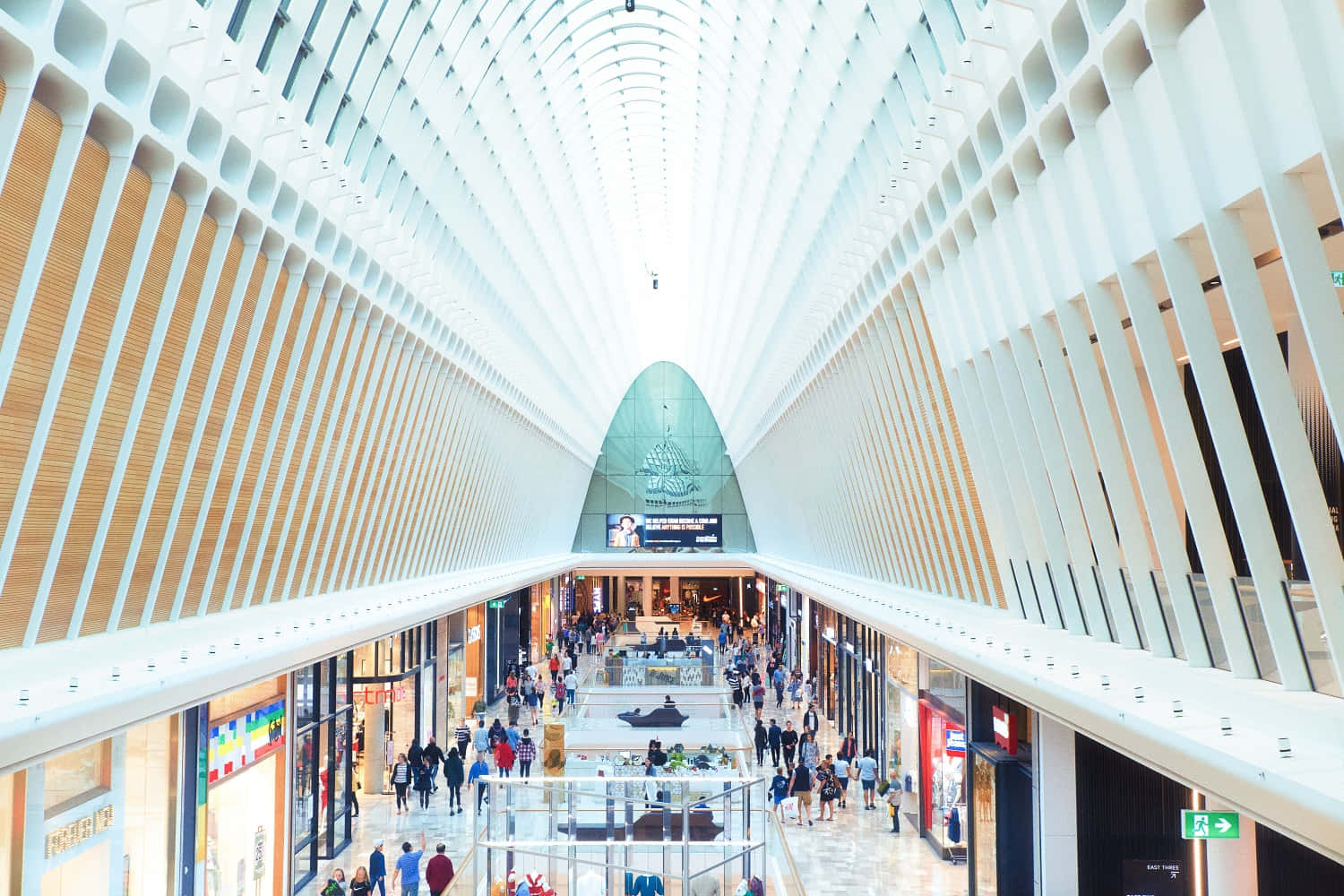 Caption: Modern Shopping Mall Atrium