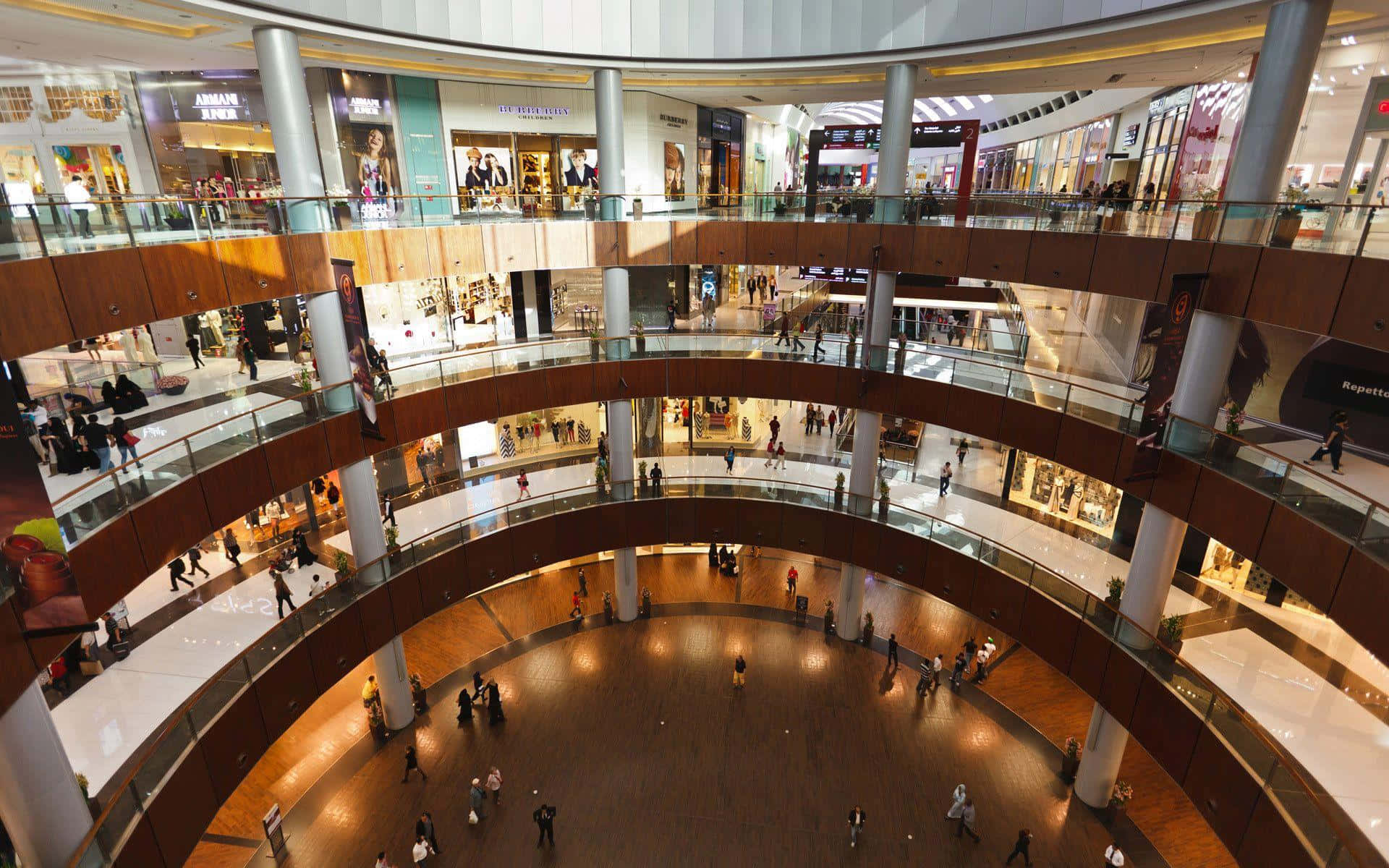 Bustling Shopping Mall Atrium
