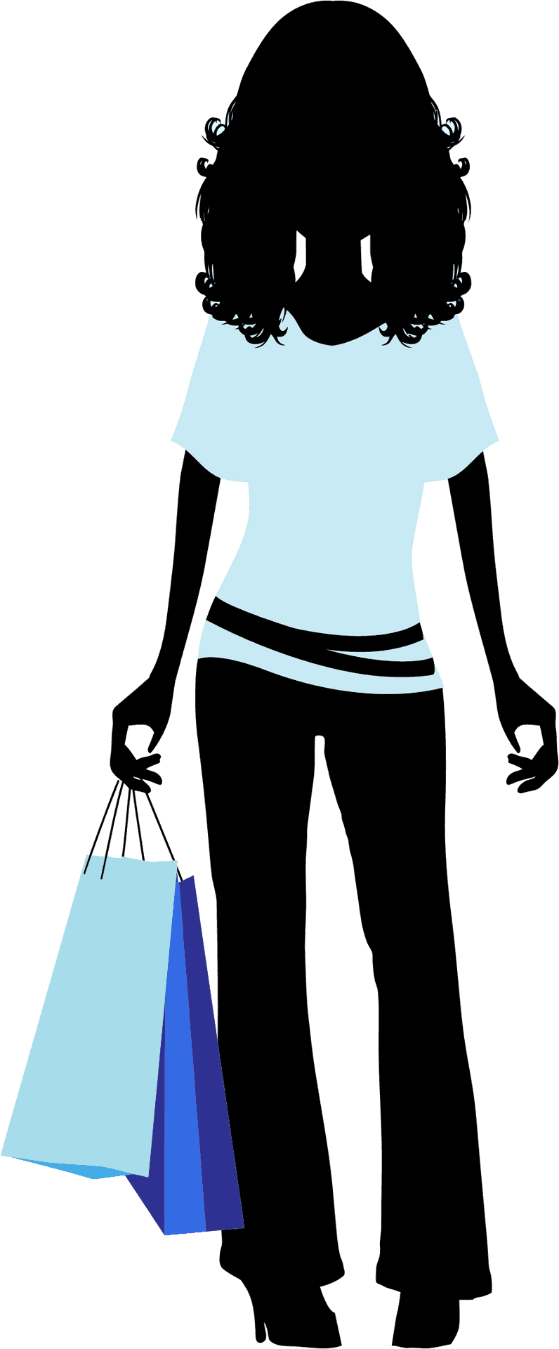 Shopping Silhouettewith Bags.png PNG