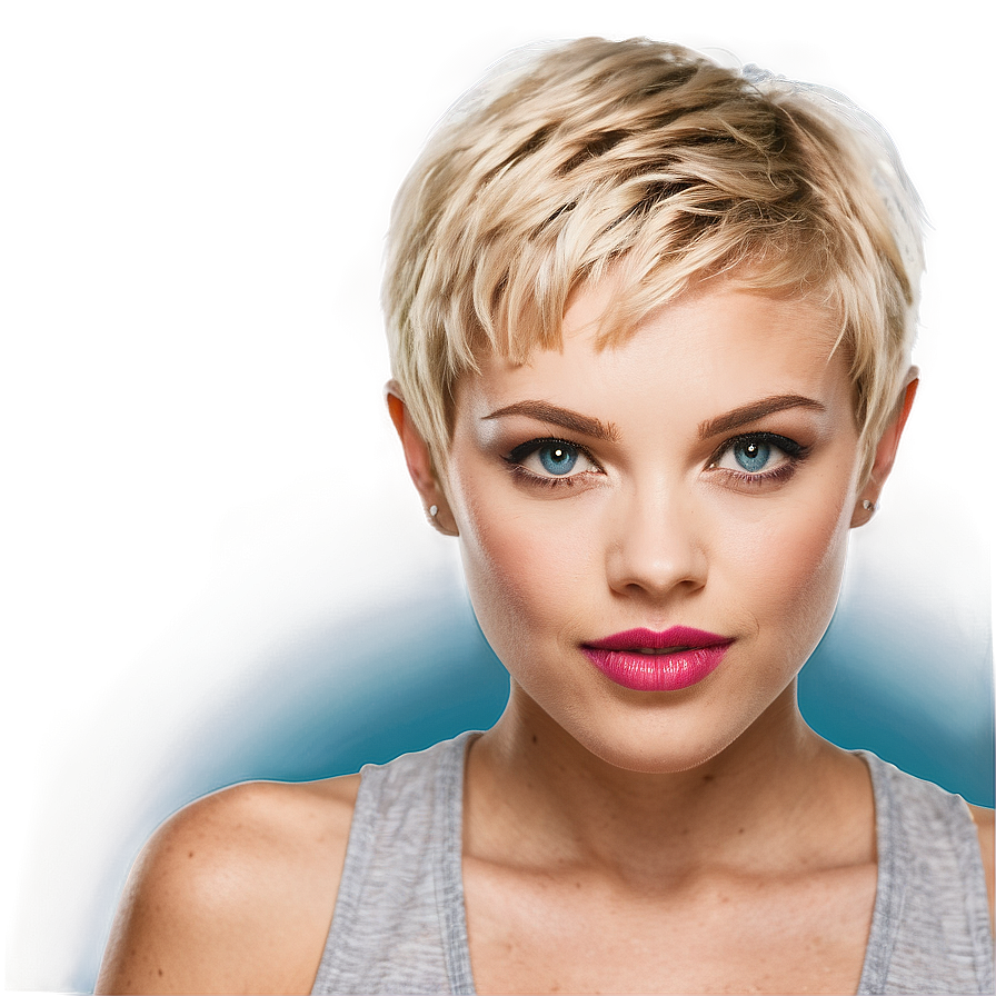 Download Short Blonde Pixie Cut Png Tic | Wallpapers.com