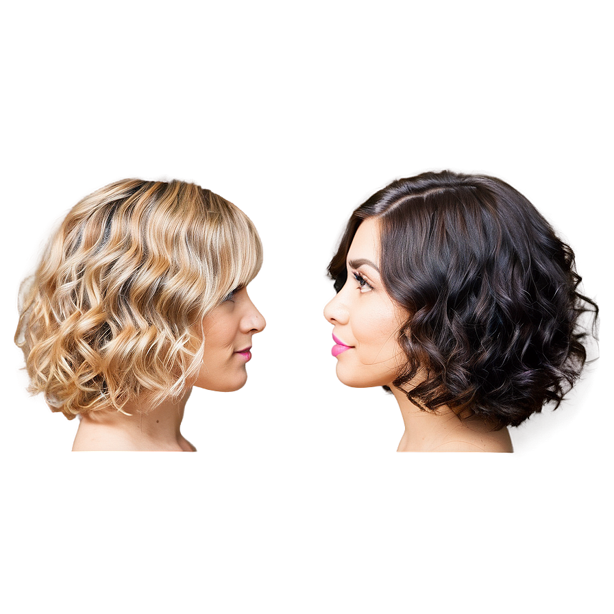 Short Hair Perm Style Png Fhu PNG
