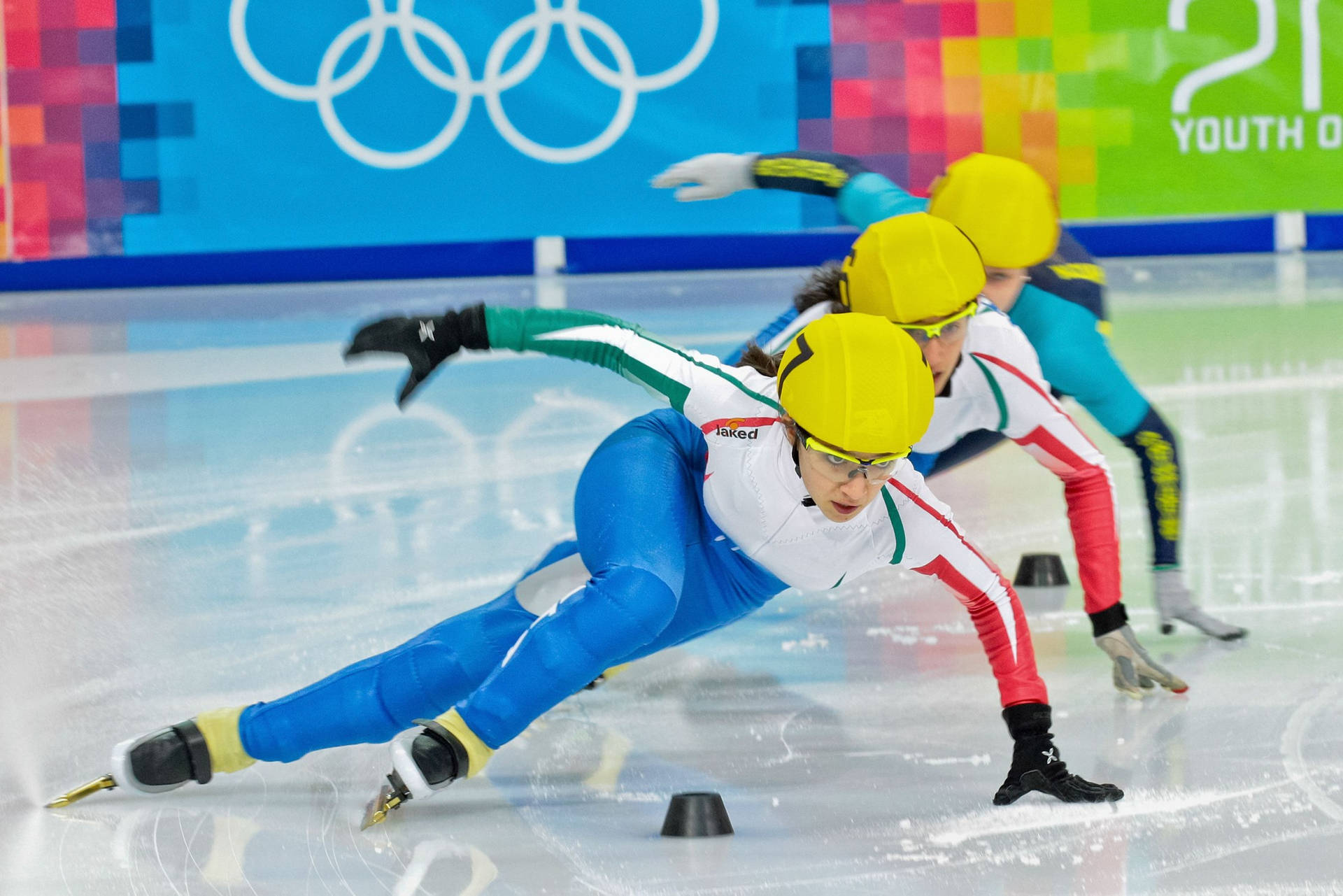 Download Short Track Speed Skating Olympic Sports Wallpaper