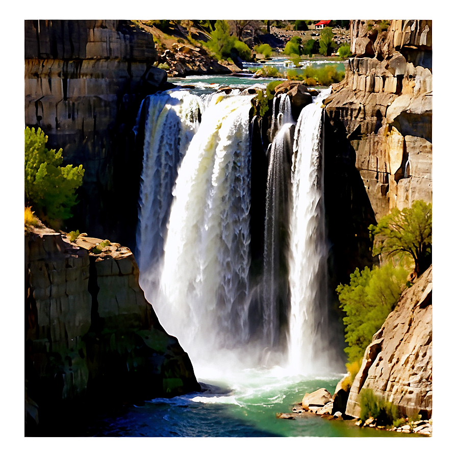 Shoshone Falls Idaho Waterfall Png Xed PNG