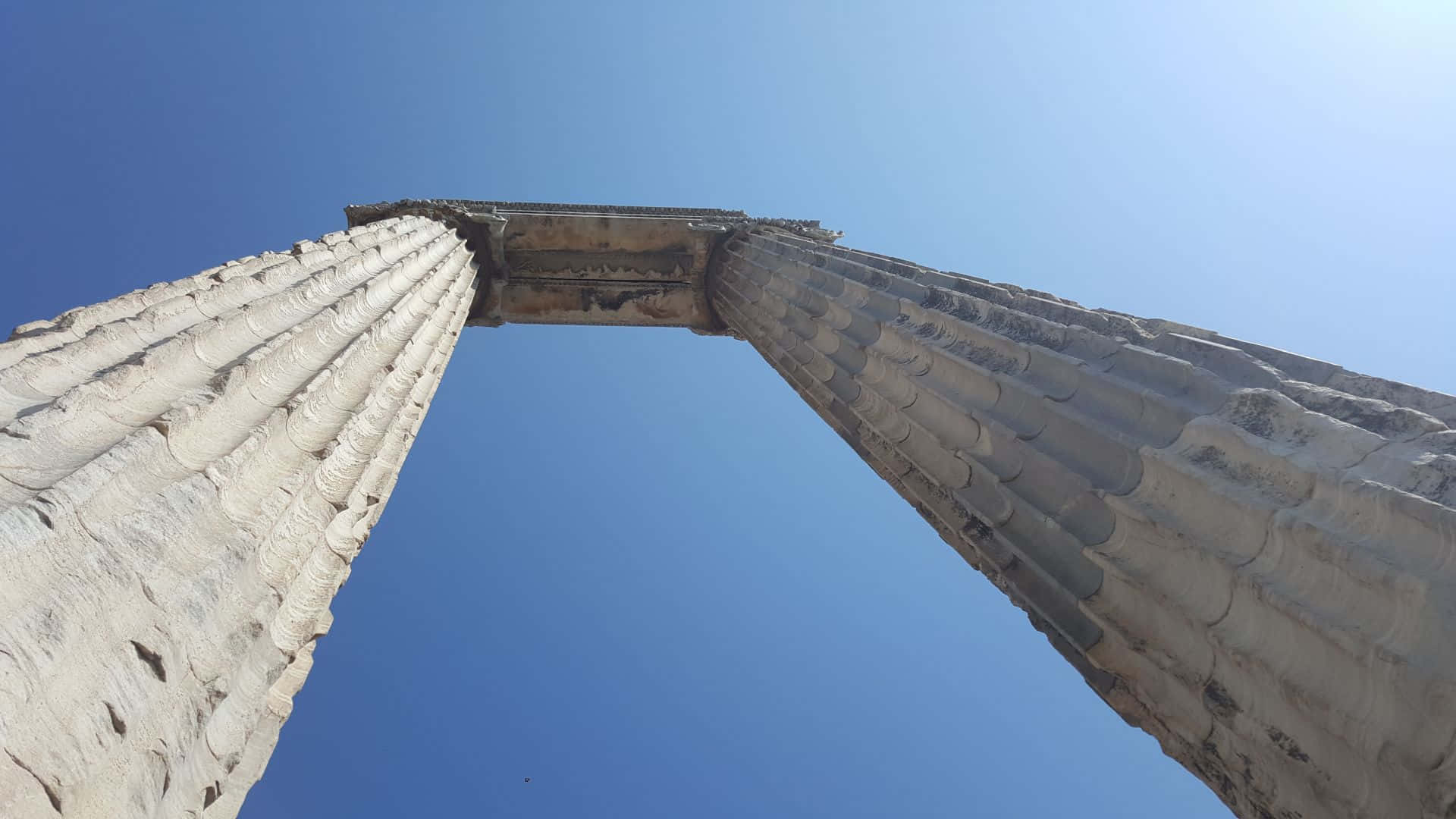Shot From The Ground Of The Temple Of Apollo Wallpaper