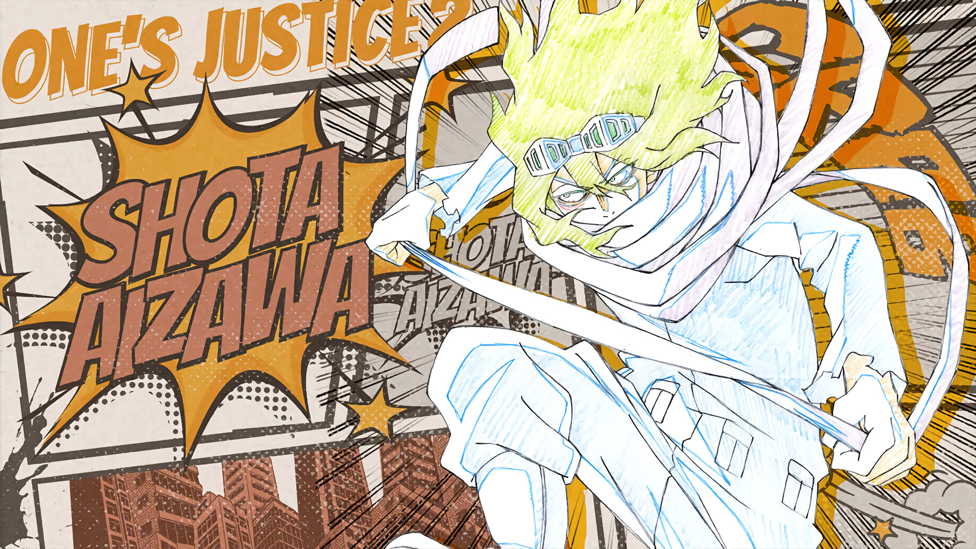 A Close Up of Shota Aizawa from My Hero Academia Wallpaper