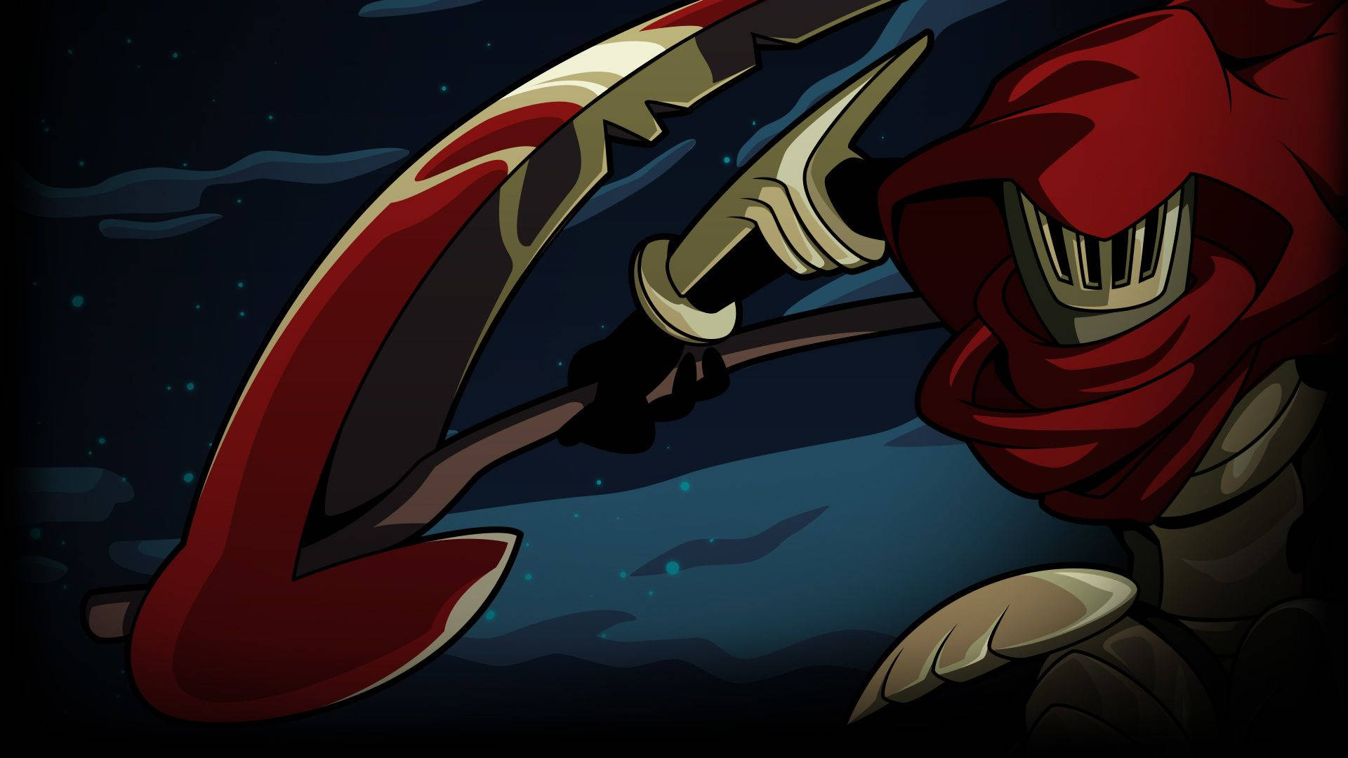 Shovel Knight Character Specter With Scythes Wallpaper