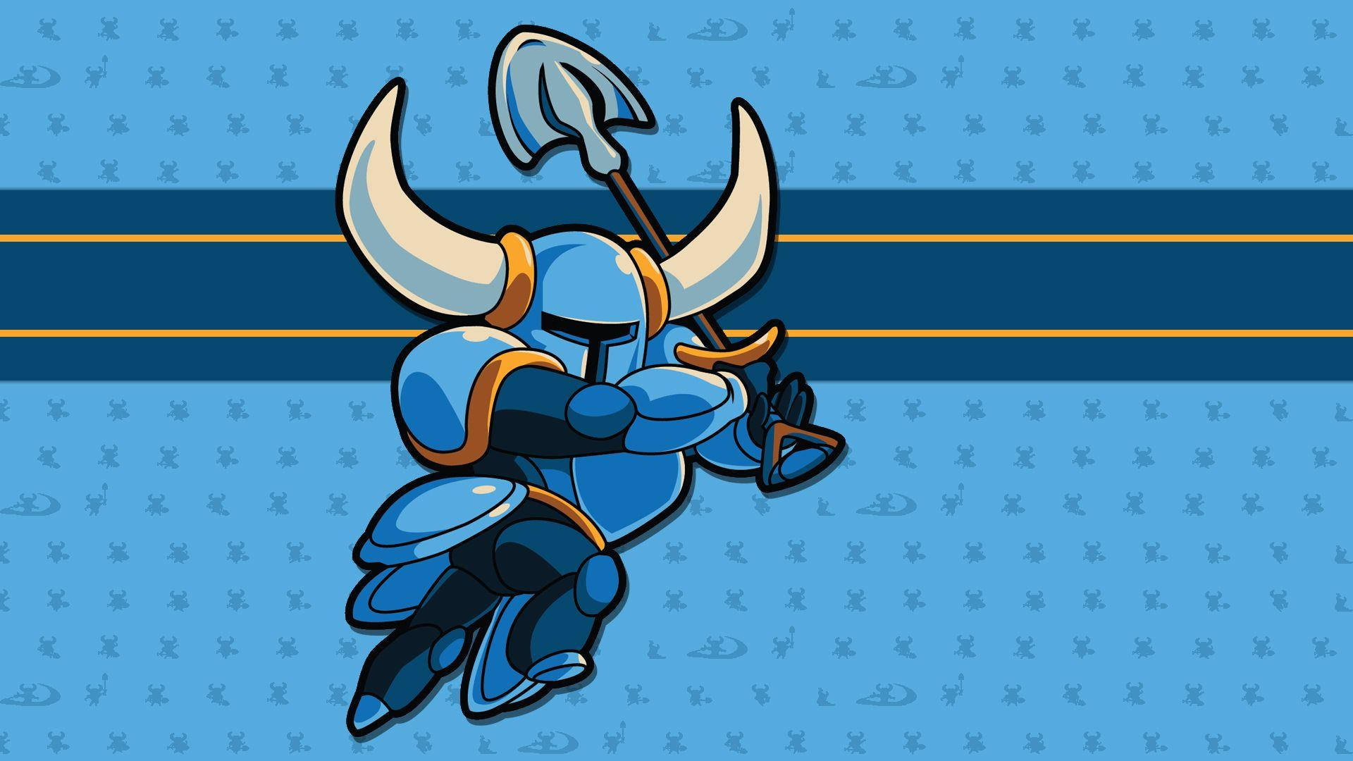 Shovel Knight In Blue Armor Wallpaper