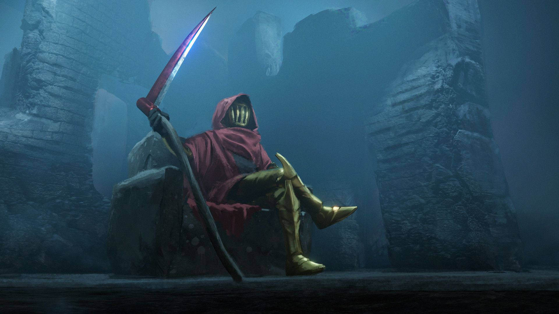 Shovel Knight Specter Knight On Throne Wallpaper