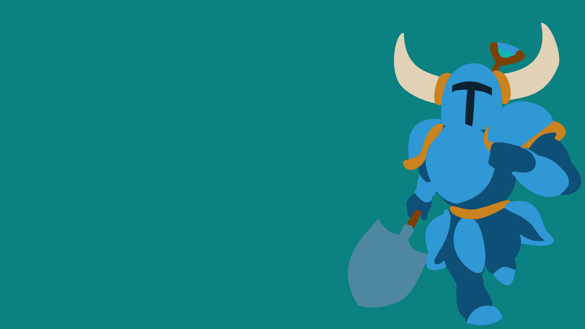 The Heroic Shovel Knight in Action Wallpaper