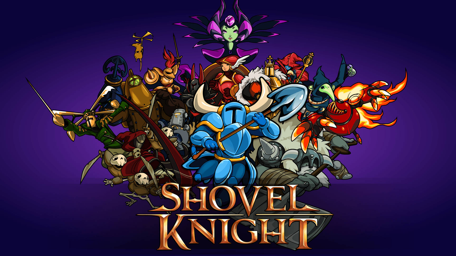 Spade Knight Video Game Omslagskonst Wallpaper