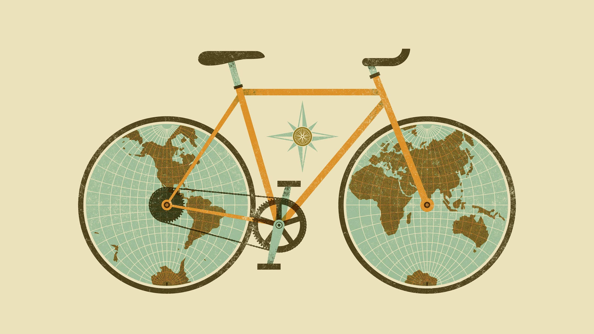 Showcasing Global Cycling - World Map Cyclo-desktop Wallpaper