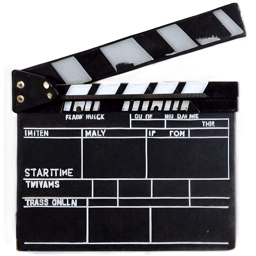 Showtime Clapperboard Png Mls4 PNG