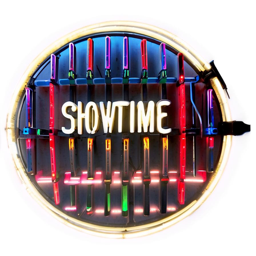 Showtime Neon Sign Png 06242024 PNG