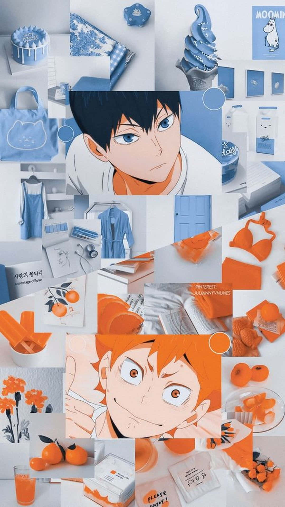 Shoyo Hinata og Tobio Kageyama Haikyuu Lås skærm Anime Tapet Wallpaper
