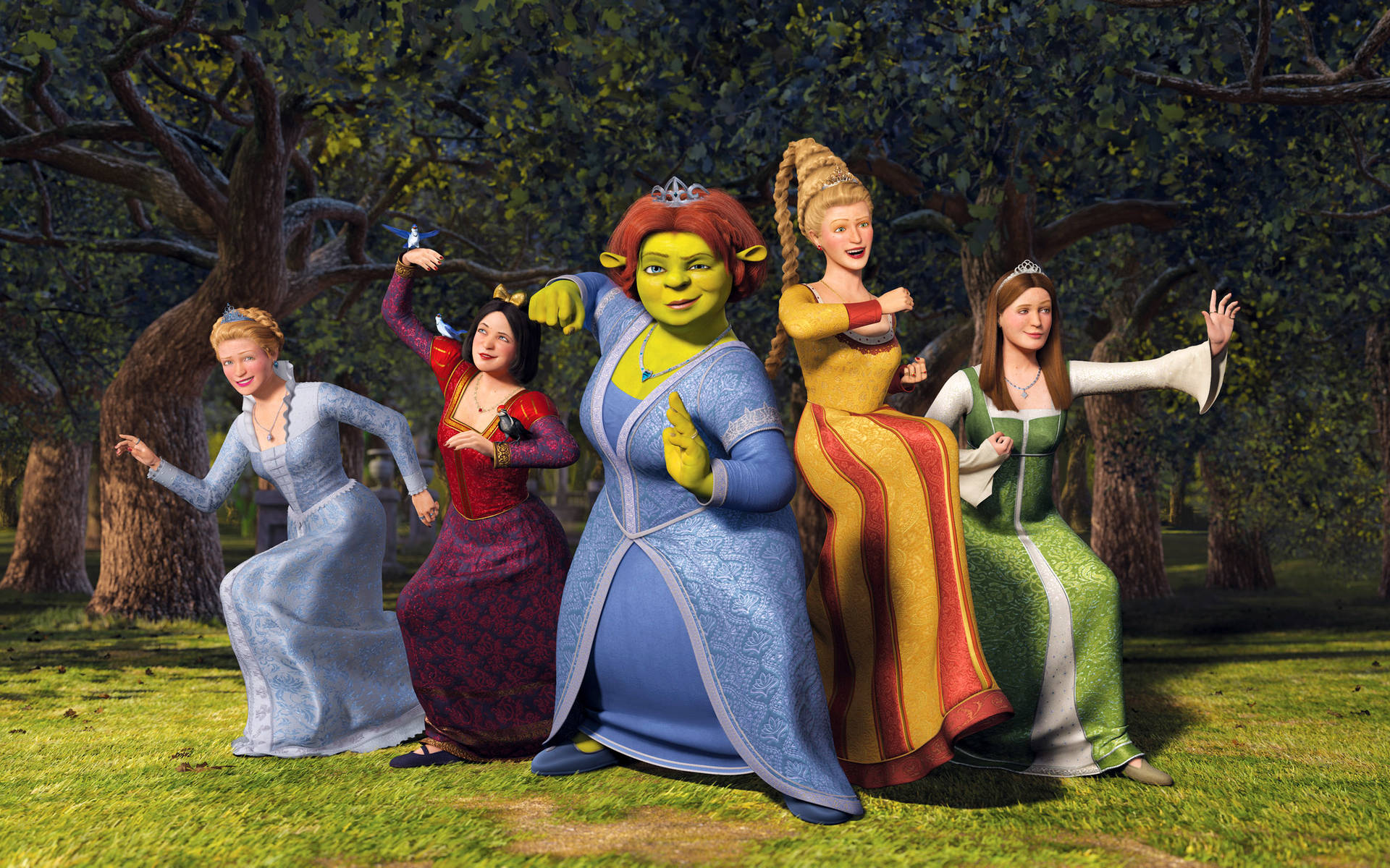 Shrek 4k Princess Fighting Stance Wallpaper