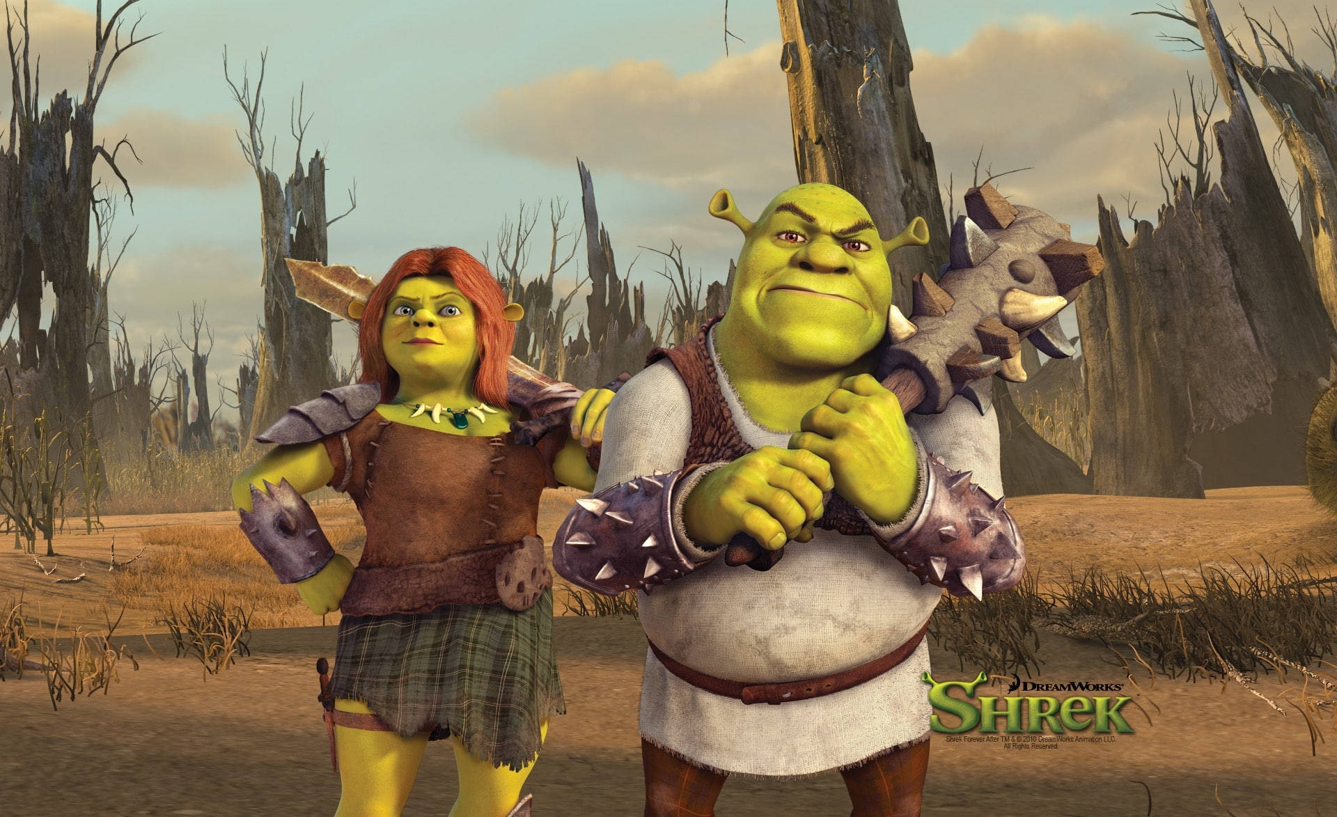 Shrek And Fiona From Shrek Forever After Wallpaper