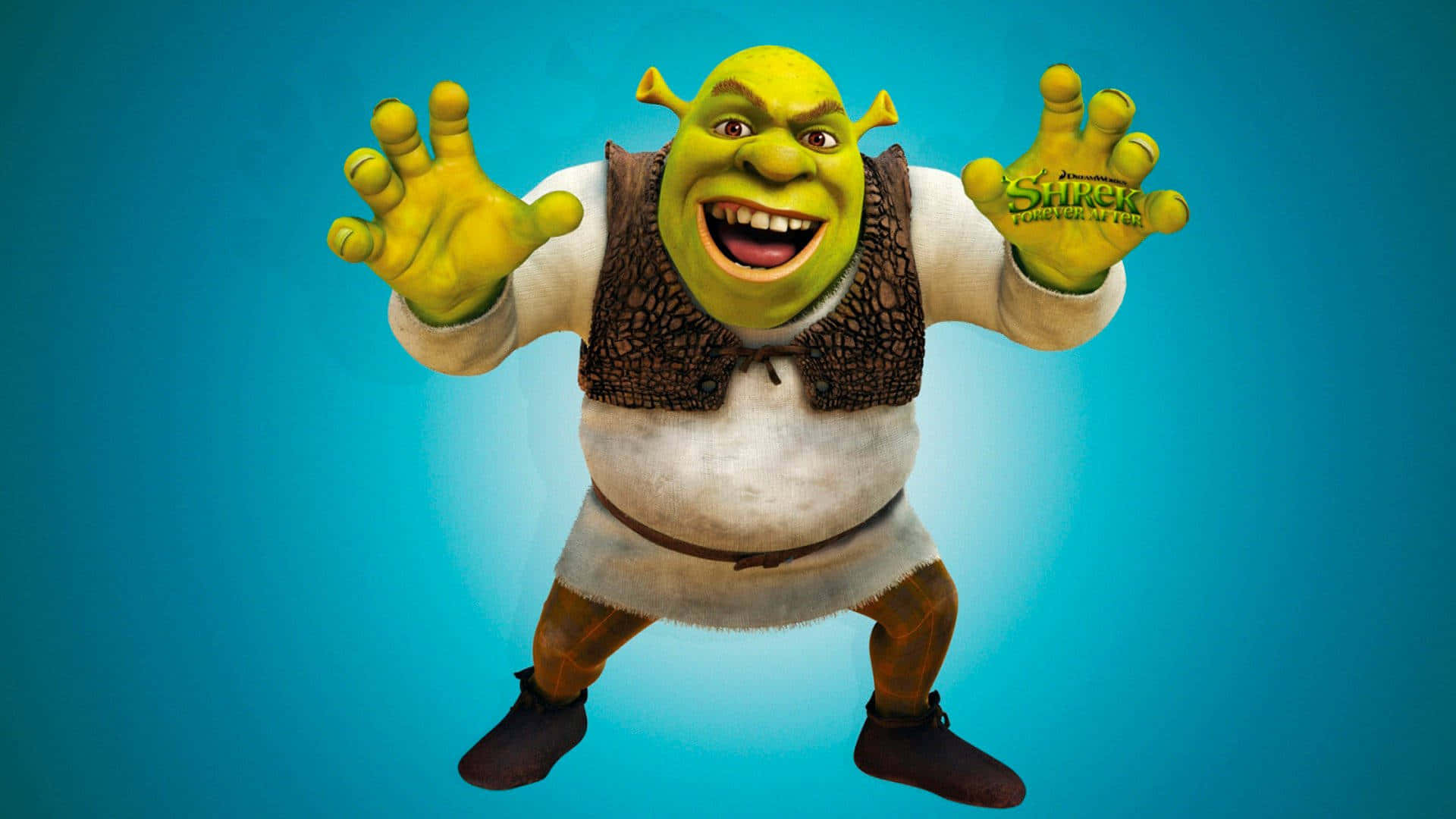 Shrek Animated Character Pose Wallpaper