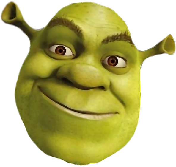 Shrek Animated Character Smiling Face.png PNG