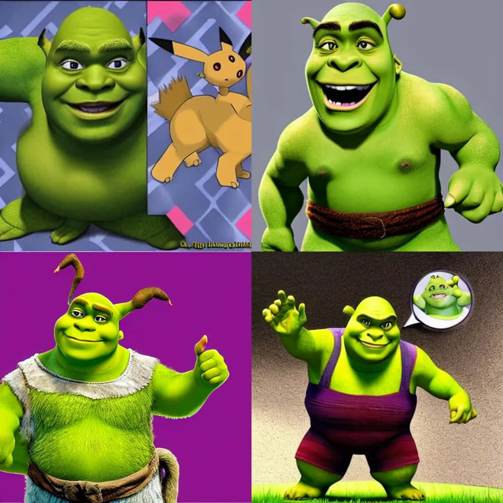 Download Shrek Character Collage Wallpaper | Wallpapers.com