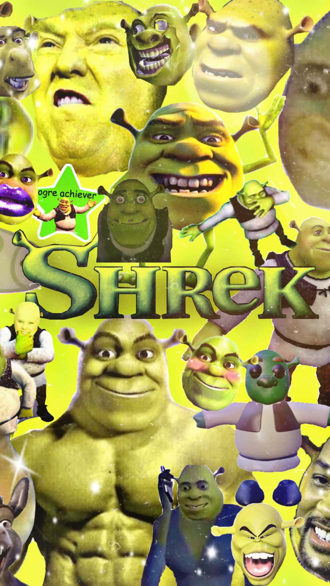 Shrek Collage Esthetiek Achtergrond