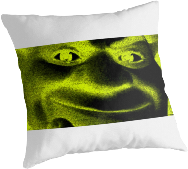 Shrek Face Cushion Design PNG